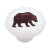 Woodland Bear Silhouette Ceramic Drawer Knob