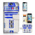 (For iPhone 8 Plus/iPhone 7 Plus) Wallet Case Cover & Screen Protector Bundle! A0716 Starwars R2 D2