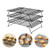3-Tier Cooling Rack, Stackable Non-Stick Cross Grid Cookie Cooling Rack Baking Supplies for Bread Cake Biscuits and More