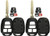 KeylessOption Keyless Entry Remote Uncut Car Blank Key Blade Case Fob Shell for Toyota Camry Scion HYQ12BDM -Pack of 2-