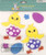 Spring  and  Easter Gel Sticker Window Clings Decoration Bundle -4 Assorted Pack -Bunny Ear, Flowers, Baby Chicks, Easter Eggs-
