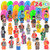 24 Packs Toys Filled Easter Eggs, 2.5 Bright Colorful Prefilled Plastic Easter Eggs with 24 Kinds of Boy and Girl Figurine Toys