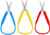 Supplies Mini Loop Scissors for Children and Teens 7 Inches Colorful Looped Scissor Adaptive Design Right and Lefty Support Easy-Open Squeeze Handles