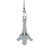 WeeZ Industries - Mini Eiffel Tower Ceiling Fan Pull Light Chain Ornament - Silver