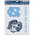NCAA North Carolina Tar Heels Decal Multi Use Fan 3 Pack, Team Colors, One Size