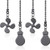 4 Pieces Ceiling Fan Pull Chain Fan Extension Chain Fan Chain Pulls Decorative 12 Inch Ceiling Fan Chain Extension Chain Extender Ornament with Fan and Light Bulb Chain Connector