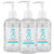 Cleace Hand Sanitizer - Advanced No-Rinse Gel - 75 percent Alcohol - 3 Pack of 8 Fl Oz Bottles