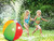 Yeslike Splash and Spray Ball, 30in-Diameter Inflatable Sprinkler Water Ball Outdoor Fun Toy for Hot Summer Swimming Party