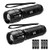LE LED Tactical Flashlight High Lumens, Small and Extremely Bright Flash Light, Zoomable, Water Resistant, Adjustable Brightness for Camping, Running, Emergency, AAA Batteries Included?2 Packs?