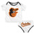 Outerstuff MLB Newborn Baby Baltimore Orioles Mini Uniform Tee Set, 0-3 Months