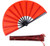 HONSHEN Large Chinese Hand Fan Kung Fu Tai Chi Plastic-Nylon Hand Held Dance Folding Fans for Men/Women with a Fabric Case for Protection 13inch -Folding Fan red-