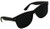 ShadyVEU Super Dark Round Sunglasses UV400 Casual Blacked Out 80's Retro Shades -Soft Matte Black Frame, Dark Black-