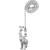 Ceiling Fan Pull Ornaments -Silver, Giraffe Mom and Baby Fan or Light Pull-