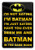 gaeruite Batman Metal Sign Poster Tin Vintage Pub Retro Garage Cafe Motorcycle Tin Signs Metal Signs 8x12 Inch