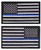 US American Flag Patch Thin Blue LINE Military Uniform Patch Hook and Loop Backing Combo Made in USA