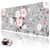 Functional Desk Pad, Extended Large Gaming Mouse Pad with Stitched Edges, XXL Mouse Pad Large -31.5x11.8 Inch- w/ Brilliant Design, Desk Mat Keyboard Pad Non Slip Base - Floral Pink