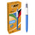BIC 4 Colours Original Retractable Comfortable Ballpoint Pens - Box of 12 - Medium Point -1.0 mm- - Precision Writing