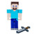 Minecraft Steve 3.25" Scale Video Game Authentic Action Figure with Accessory and Craft-a-Block