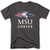Metropolitan State University of Denver Official Stacked Unisex Adult T Shirt, Charcoal, Medium