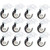 12 Pack 2-Inch Caster Wheels Swivel Plate Casters On Black Polyurethane Wheels
