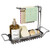 Telescopic Sink Storage Rack -16.7-21.2-, Sink Caddy Sponge Holder, Kitchen Organizer Caddy, Sink Caddy Kitchen Sink Organizer,Sponge Holder with Towel Rack, 2021 Multifunctional Telescoping Storage