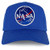 Armycrew NASA Meatball Space Logo Embroidered Patch Snapback Cap - Plain Back - Royal Blue
