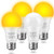 Yellow Bug Light Bulbs Outdoor, Dusk to Dawn LED Bug Light Bulbs 7W Sensor Bulb 2000K Amber Glow, E26 Automatic On/Off, Used in Corridors, Decks, Courtyards, Terraces, etc, 4 Pack