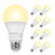 DEWENWILS 8-Pack Dimmable LED A19 Light Bulb, Soft White Light with Warm Glow, 800 Lumen, 2700K, 10W -60 Watt Equivalent-, E26 Medium Screw Base, UL Listed