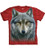 The Mountain Warrior Wolf Adult T-Shirt, Red, Large