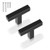 10 Pack Black Cabinet Knobs and Pulls Stainless Steel Single Hole Drawer Dresser Closet Cupboard Pull Handles 1.4'' Height Kitchen Bedroom Bathroom Hardware Pulls