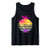 Retro 1980s 1990s Vaporwave Palm Trees Beach Surf Sunset Art Tank Top
