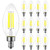 Dimmable E12 LED Candelabra Bulb, 60 Watt Equivalent B11 LED Chandelier Light Bulbs, Daylight 5000K, 550LM, 5 Watt Decorative Base Filament Candle Light Bulbs, UL Listed, 12 Pack