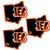 NFL Siskiyou Sports Fan Shop Cincinnati Bengals Home State Decal 3 pack Team Color