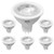 5W MR16 LED Light Bulb, 2700K Warm White, 400 Lumens, Non-Dimmable, 38 Degree, AC/DC12V, GU5.3 Base, 50W Halogen Bulb Equivalent, 6 Pack, by Graph