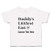 Custom Toddler T-Shirt Daddy's Dad Father Littlest Fan Soccer Father's Day Cotton Boy  and  Girl Clothes Funny Graphic Tee A White Personalized Text Here 5 6T