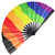 Pride Fans Inclusive Rainbow Hand Fan Loud Clack Drag Queen Folding Fan Large Pride Festival Fan Chinese Big Bamboo Fan for Men Women Dance Pride Folding Fan