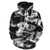 Unisex Realistic 3D Digital Print Pullover Hoodies Hooded Pockets Sweatshirts Hoodie -Large/X-Large, White Ink-