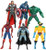 Super Hero Adventures Figures Set of 6 PCS - Action Figure Set- Includes Superman, Batman, Thor, Hulk, Ironman  and  Captain America - Legends Collectible Models - Hero Cake Topper 6 PCS