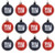 FOCO New York Giants NFL 12 Pack Ball Ornament Set