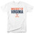 University of Virginia Official Stacked Unisex Adult T Shirt,White, Large