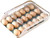 Auto Scrolling Egg Holder for Refrigerator, Auto Scrolling Egg Storage Box, Can Hold Up 21 Eggs, Automatic Sliding Antislip Kitchen Egg Container -Blue-