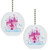 Set of 2 Castle with Clouds Fairytale Solid Ceramic Fan Pulls