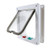 guohanfsh Creative Magnetic 4-Ways Lockable Pet Dog Puppy Cat Flap Door Entry Exit Entrance Gate White M