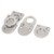 uxcell Cupboard Drawer Flush Mount Pull Ring Handle Knob Silver Tone 5pcs
