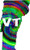 WickedGoodz Tie Dye Vt Vermont State Vinyl Refrigerator Bumper Magnet - Perfect Vermont Gift