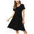 Women Summer Casual Short Sleeve Dresses Empire Waist Dress with Pockets Swing T Shirt Dress Tunic Dress