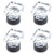 Tulead Crystal Cabinet Knobs Furniture Pull Knobs 33x38mm Drawer Dresser Pull Handles Pack of 4 with Screws