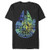 STAR WARS Men's Psychedelic Millenium Falcon T-Shirt, Black, XX-Large