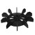 Screws Air Compressor Part Plastic 13mm Inner Dia Ten Vane Motor Fan Blade Black