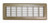 6" X 14" Floor Grille - Fixed Blades Air Grill - Brown -Outer Dimensions- 7.75 X 15.75-